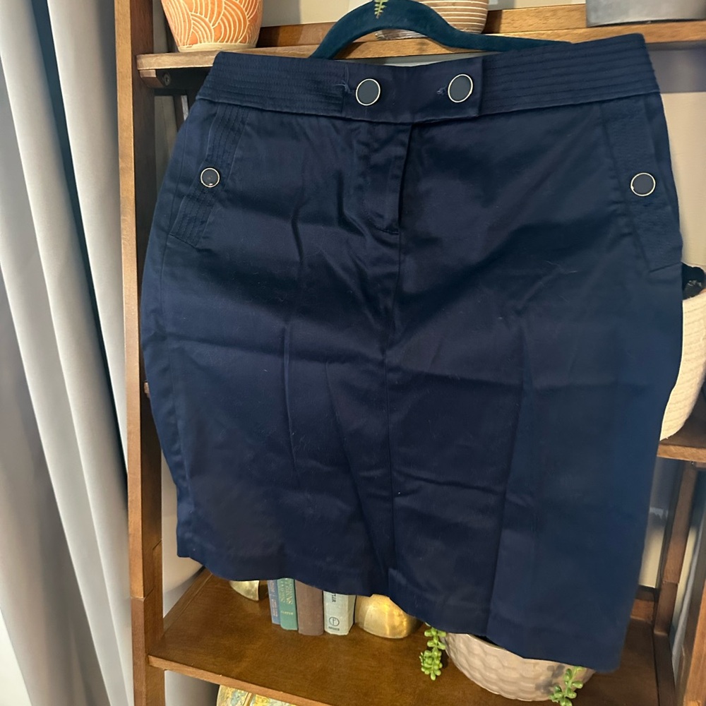 J. Crew Dark Blue Women's Skort with Button Detail